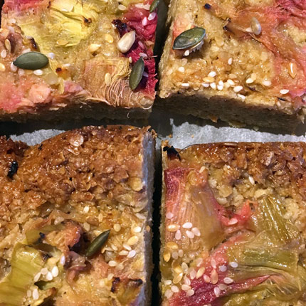 Tea Rooms rhubarb flapjacks